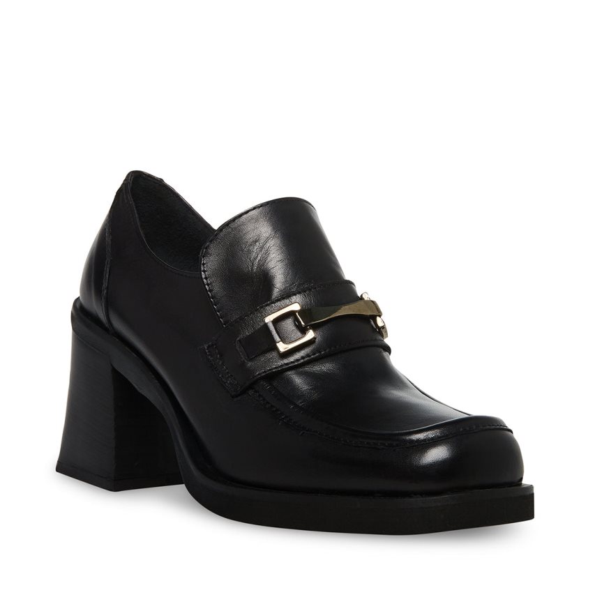 παπουτσια flatforms γυναικεια Steve Madden Jadine δερματινα μαυρα | GR-5946WMH