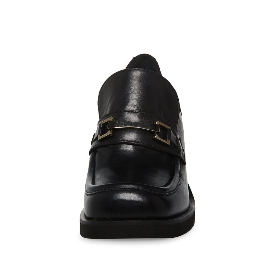 παπουτσια flatforms γυναικεια Steve Madden Jadine δερματινα μαυρα | GR-5946WMH