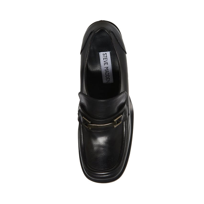 παπουτσια flatforms γυναικεια Steve Madden Jadine δερματινα μαυρα | GR-5946WMH