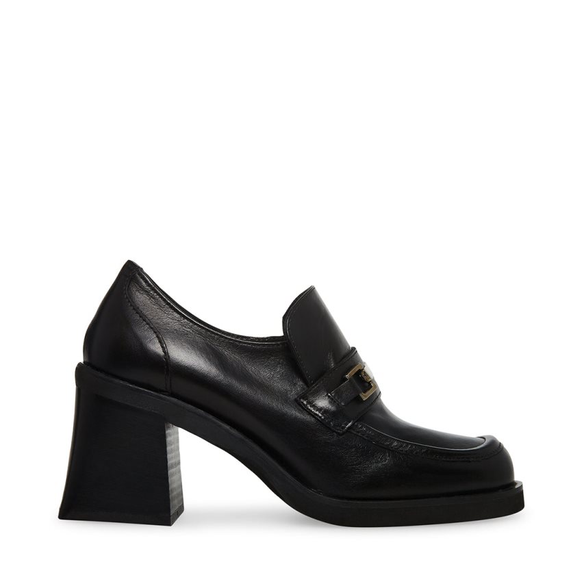 παπουτσια flatforms γυναικεια Steve Madden Jadine δερματινα μαυρα | GR-5946WMH