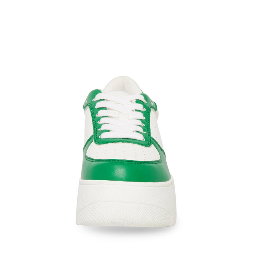 παπουτσια flatforms γυναικεια Steve Madden Rocket ασπρα πρασινο | GR-5971XDE
