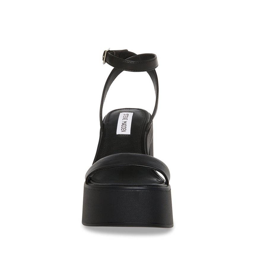 παπουτσια flatforms γυναικεια Steve Madden Rosetta μαυρα | GR-6197QEK