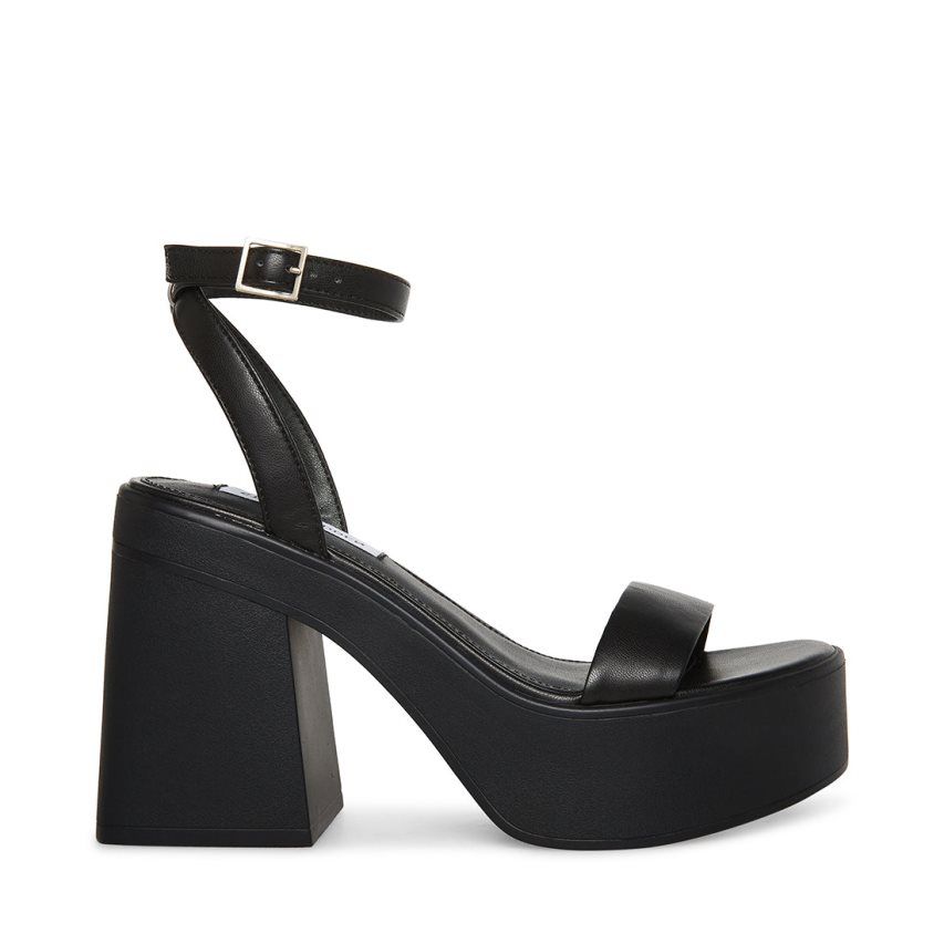 παπουτσια flatforms γυναικεια Steve Madden Rosetta μαυρα | GR-6197QEK