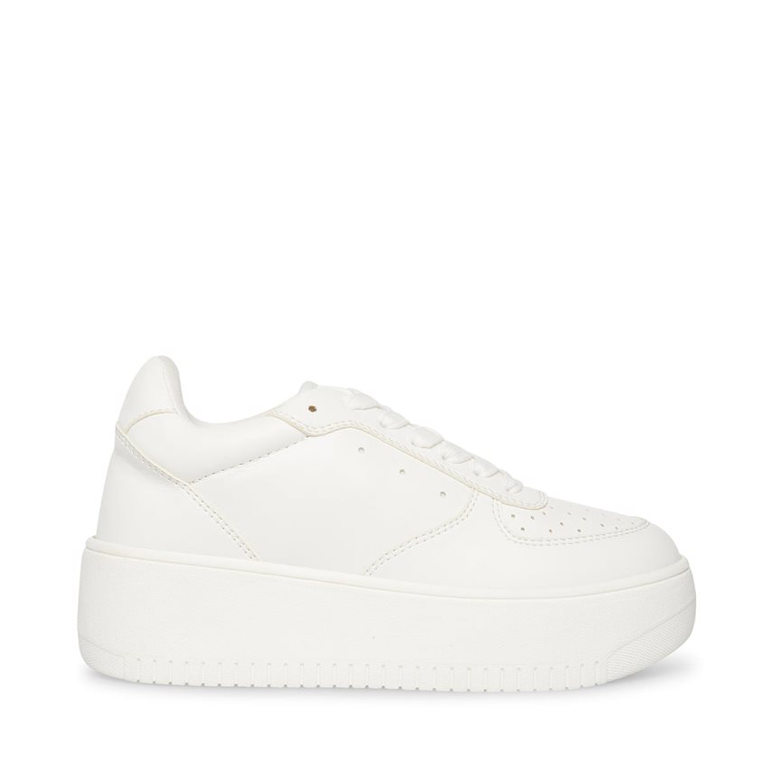 παπουτσια flatforms γυναικεια Steve Madden Rocket ασπρα | GR-6O31BZX