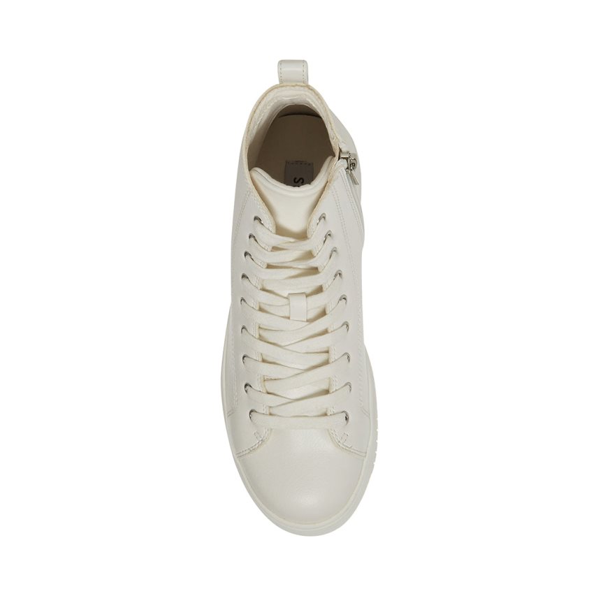 παπουτσια flatforms γυναικεια Steve Madden Raylee ασπρα | GR-726ODJP