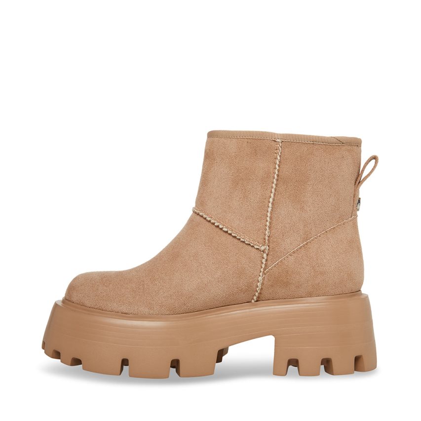 παπουτσια flatforms γυναικεια Steve Madden Macen ανοιχτο καφε | GR-73O1ZNL