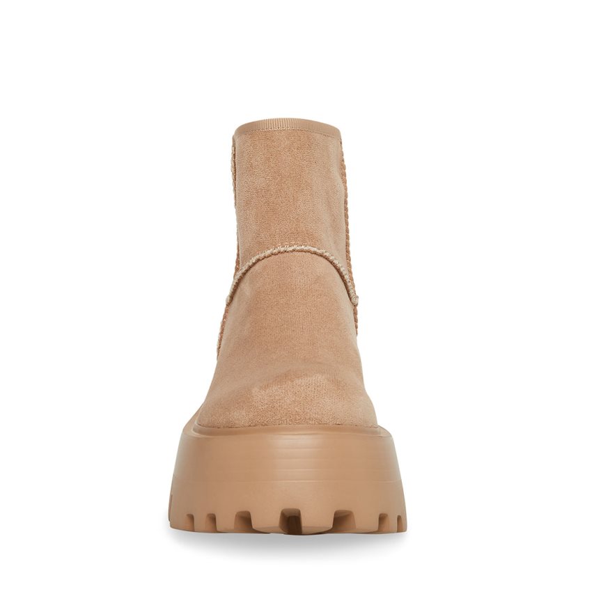 παπουτσια flatforms γυναικεια Steve Madden Macen ανοιχτο καφε | GR-73O1ZNL
