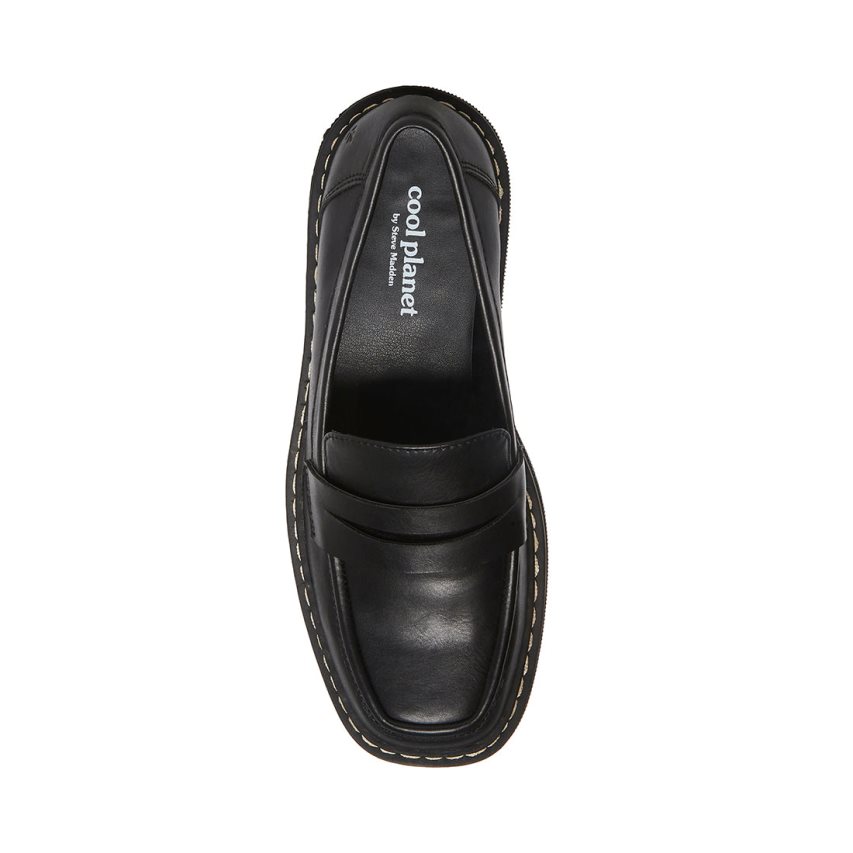 παπουτσια flatforms γυναικεια Steve Madden Haazel μαυρα | GR-8O47HVO