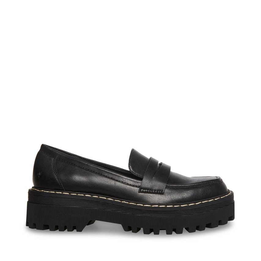 παπουτσια flatforms γυναικεια Steve Madden Haazel μαυρα | GR-8O47HVO