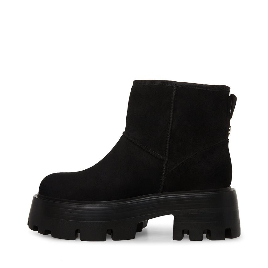 παπουτσια flatforms γυναικεια Steve Madden Macen μαυρα | GR-9638UST