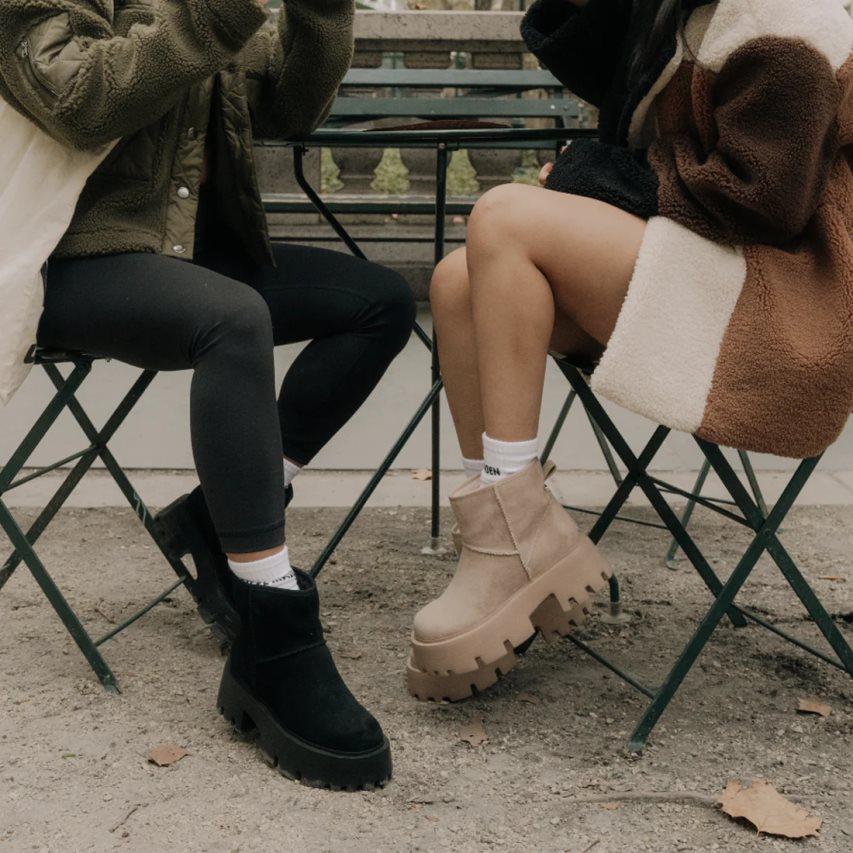 παπουτσια flatforms γυναικεια Steve Madden Macen μαυρα | GR-9638UST