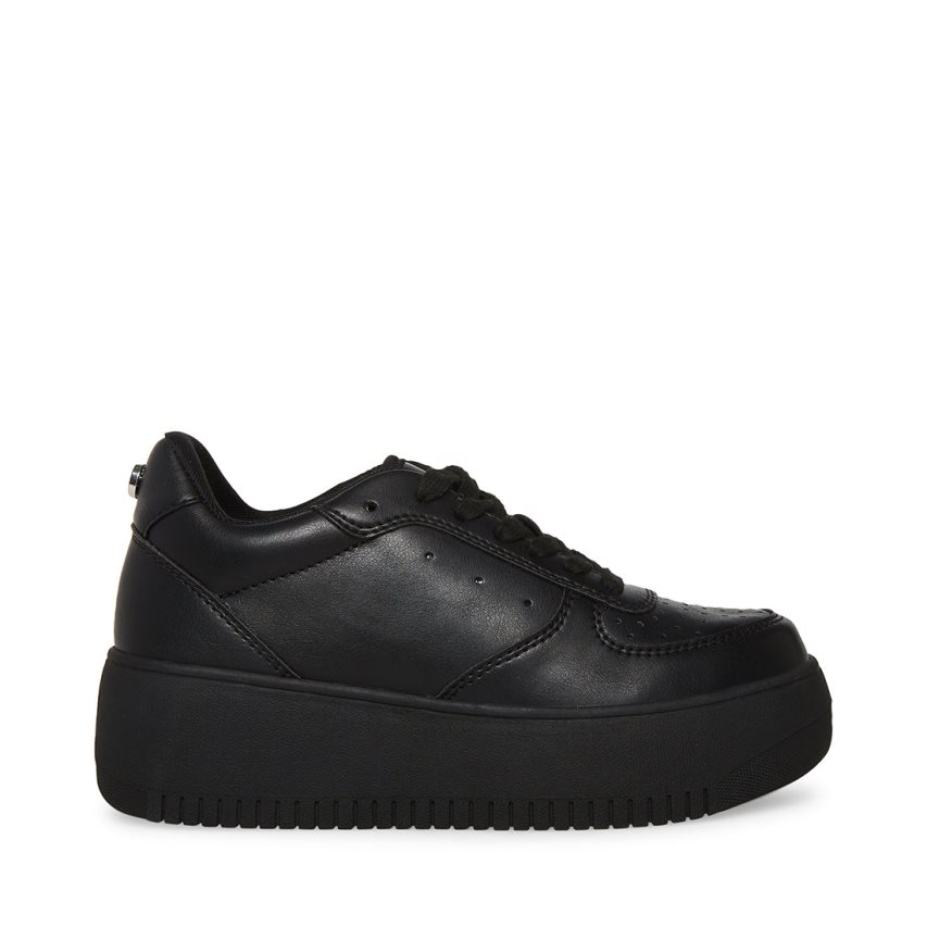παπουτσια flatforms γυναικεια Steve Madden Rocket μαυρα | GR-9853ULF