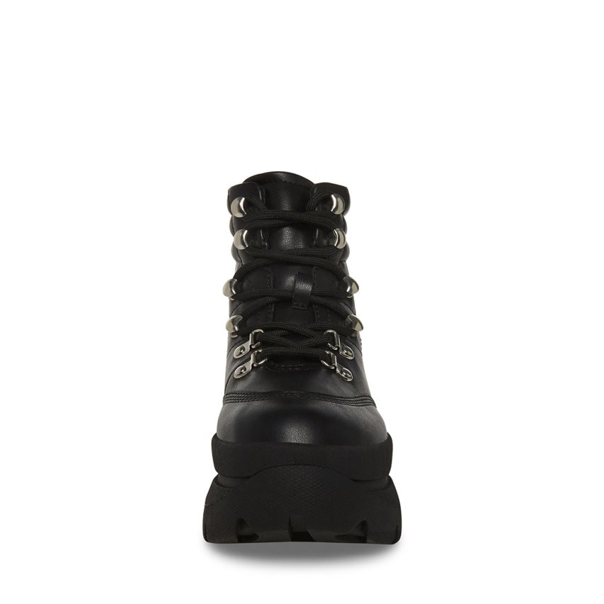 παπουτσια flatforms γυναικεια Steve Madden Husky μαυρα | GR-O482HPY