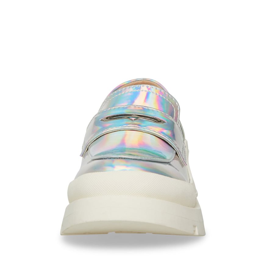παπουτσια flatforms παιδικα Steve Madden Jlawrnce Iridescent ασημι | GR-5721UAS