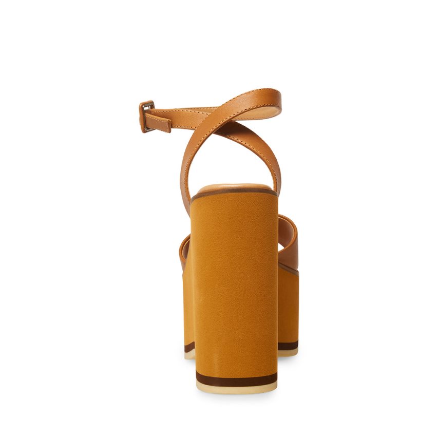 παπουτσια πλατφορμα γυναικεια Steve Madden Milan δερματινα καφε | GR-2187SEF