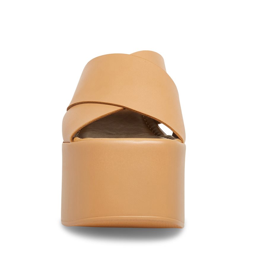 παπουτσια πλατφορμα γυναικεια Steve Madden Kody δερματινα καφε | GR-4268FUB