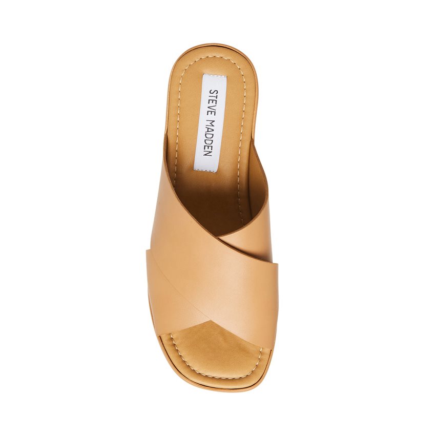 παπουτσια πλατφορμα γυναικεια Steve Madden Kody δερματινα καφε | GR-4268FUB