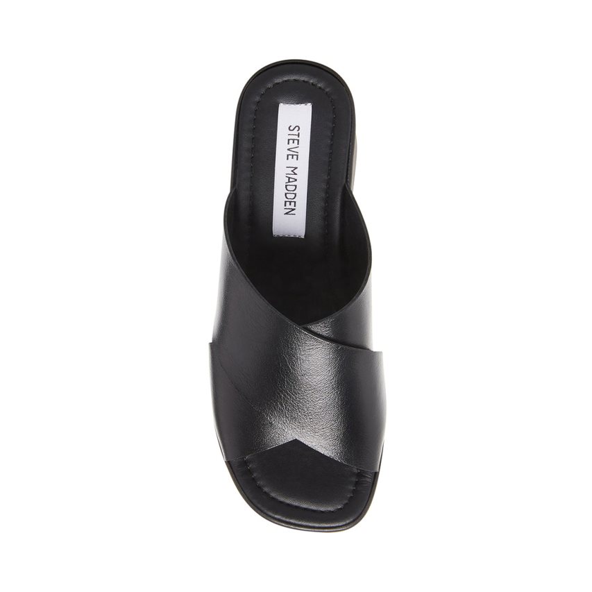 παπουτσια πλατφορμα γυναικεια Steve Madden Kody δερματινα μαυρα | GR-791OQYN