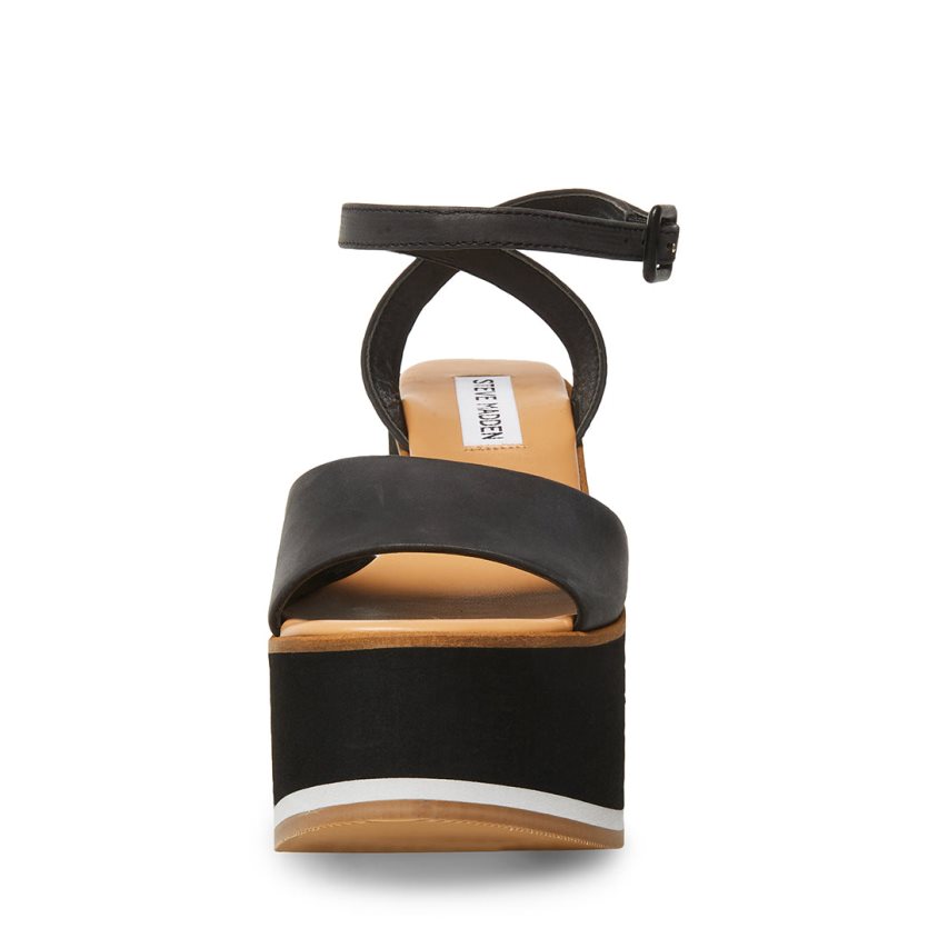 παπουτσια πλατφορμα γυναικεια Steve Madden Milan δερματινα μαυρα | GR-87O4DCF