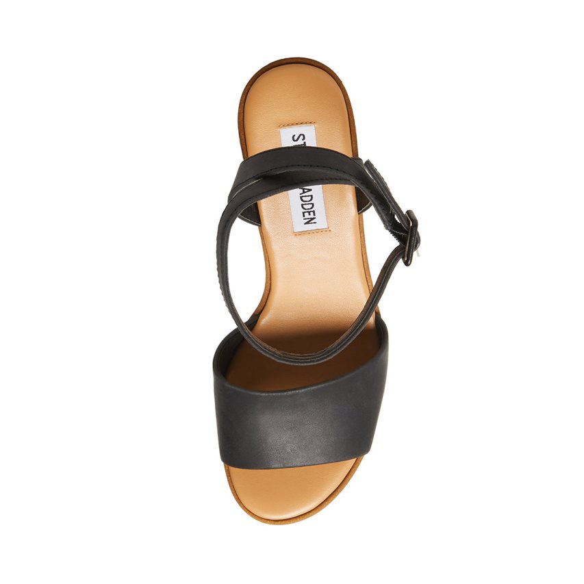 παπουτσια πλατφορμα γυναικεια Steve Madden Milan δερματινα μαυρα | GR-87O4DCF