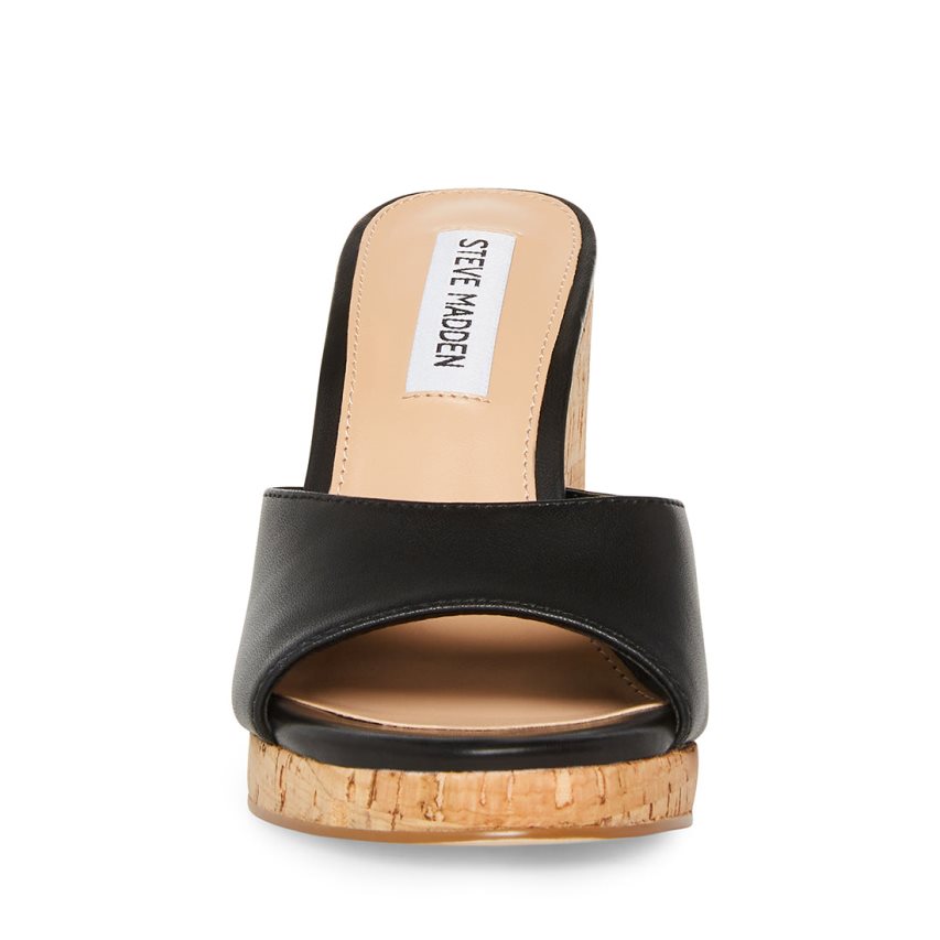 παπουτσια πλατφορμα γυναικεια Steve Madden Marvelous δερματινα μαυρα | GR-9782DSF