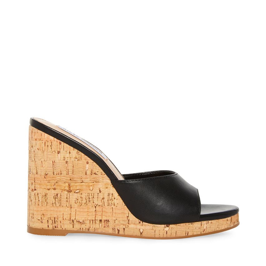 παπουτσια πλατφορμα γυναικεια Steve Madden Marvelous δερματινα μαυρα | GR-9782DSF