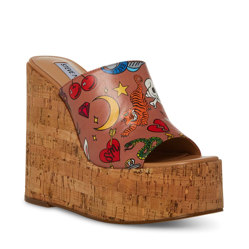 παπουτσια πλατφορμα γυναικεια Steve Madden Joanne καφε | GR-O127XSY