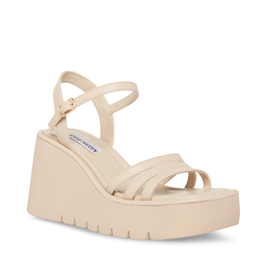 πεδιλα πλατφορμεσ γυναικεια Steve Madden Dane Μπεζ | GR-1496MFT