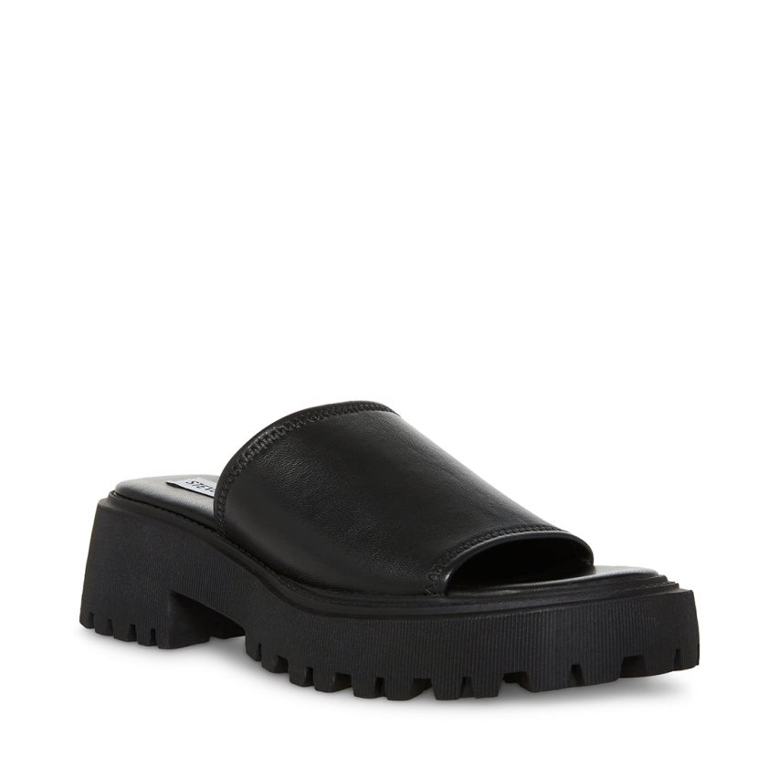 πεδιλα πλατφορμεσ γυναικεια Steve Madden Sophina δερματινα μαυρα | GR-1652BDF