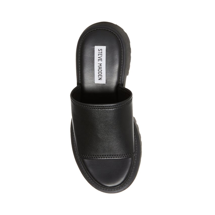 πεδιλα πλατφορμεσ γυναικεια Steve Madden Sophina δερματινα μαυρα | GR-1652BDF