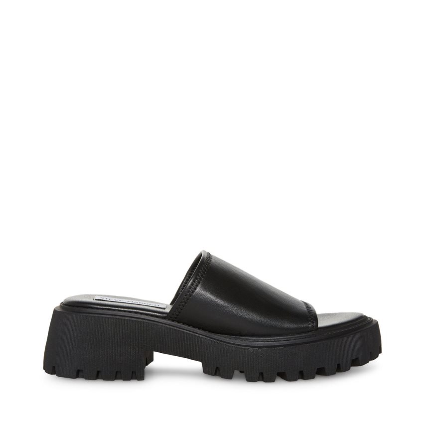 πεδιλα πλατφορμεσ γυναικεια Steve Madden Sophina δερματινα μαυρα | GR-1652BDF