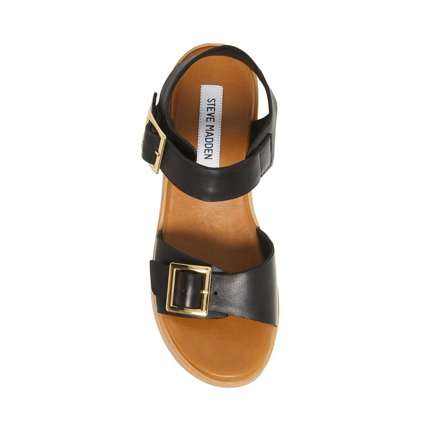 πεδιλα πλατφορμεσ γυναικεια Steve Madden Marka δερματινα μαυρα | GR-1732HYS