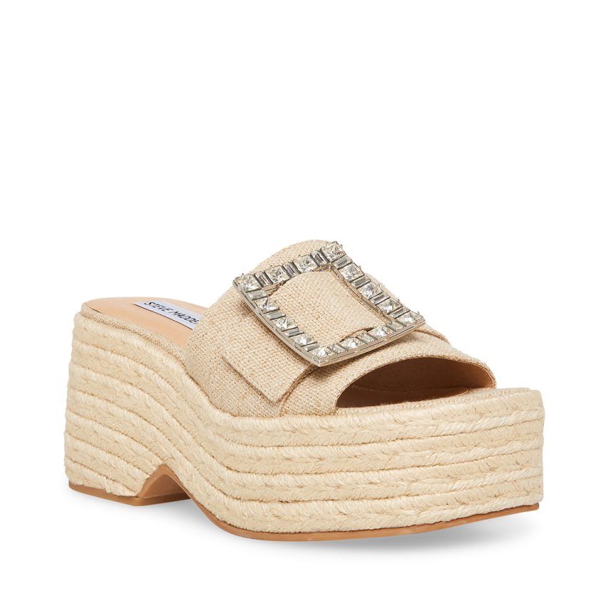πεδιλα πλατφορμεσ γυναικεια Steve Madden Solana Natural Μπεζ | GR-2438ZGQ