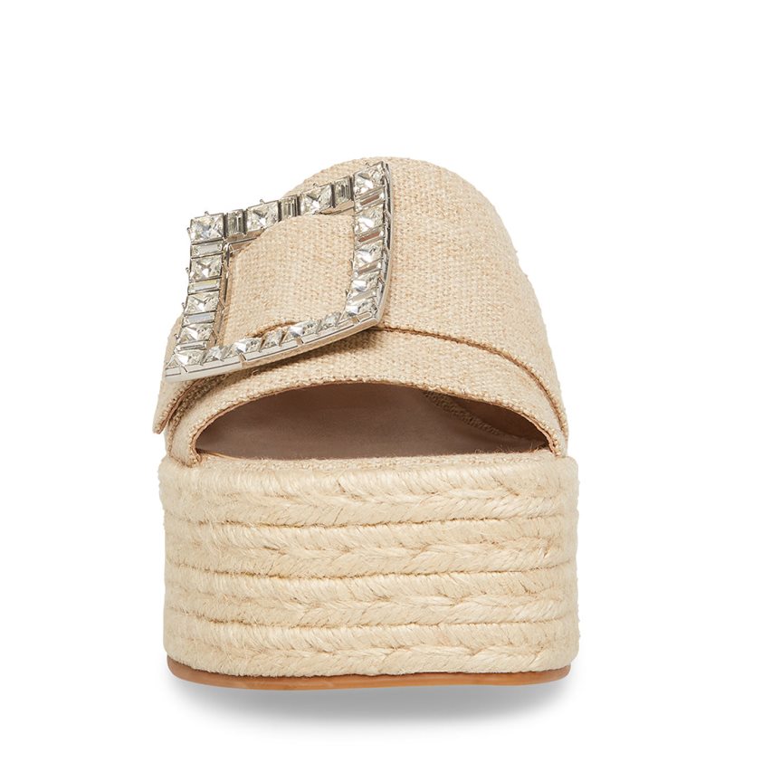 πεδιλα πλατφορμεσ γυναικεια Steve Madden Solana Natural Μπεζ | GR-2438ZGQ
