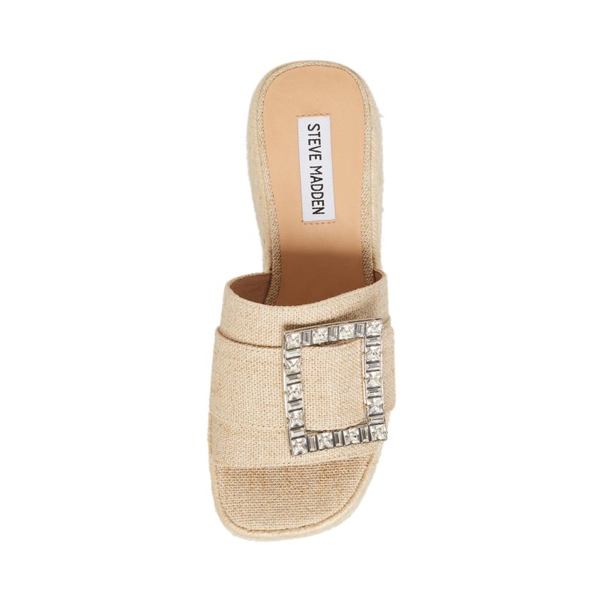 πεδιλα πλατφορμεσ γυναικεια Steve Madden Solana Natural Μπεζ | GR-2438ZGQ