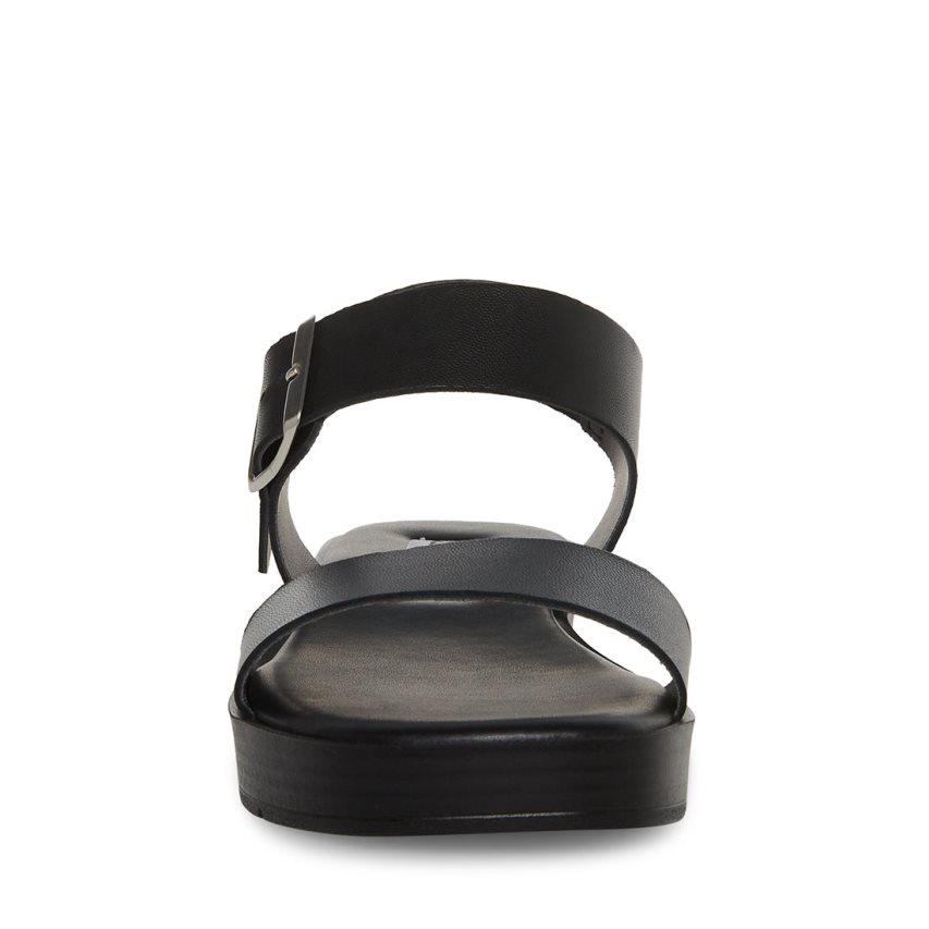 πεδιλα πλατφορμεσ γυναικεια Steve Madden Keenan δερματινα μαυρα | GR-2514OPI