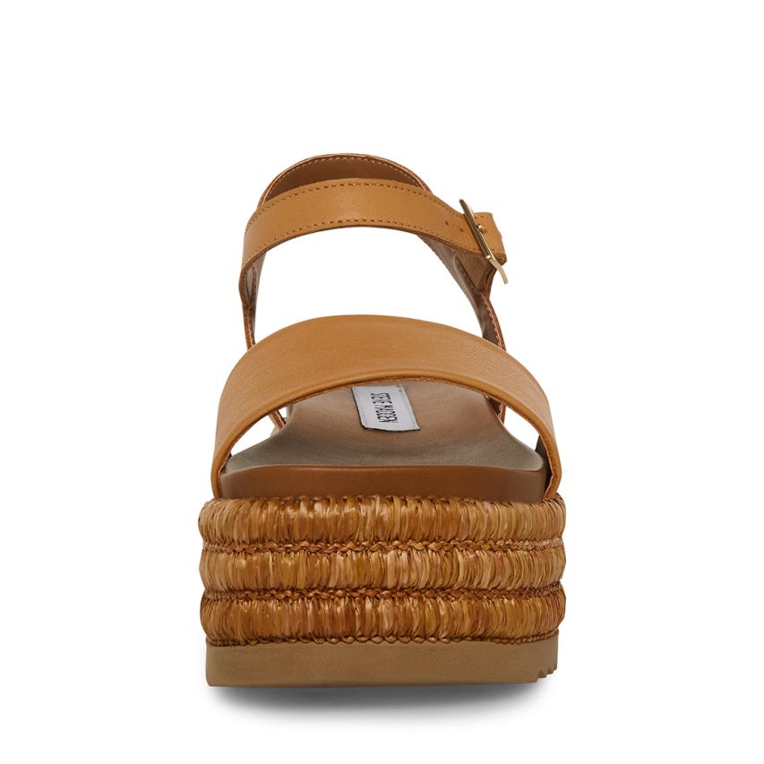πεδιλα πλατφορμεσ γυναικεια Steve Madden Riley δερματινα καφε | GR-2693OYL