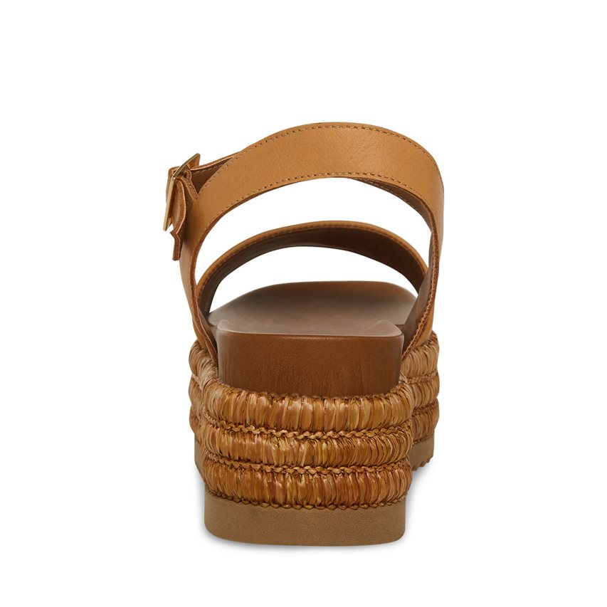 πεδιλα πλατφορμεσ γυναικεια Steve Madden Riley δερματινα καφε | GR-2693OYL