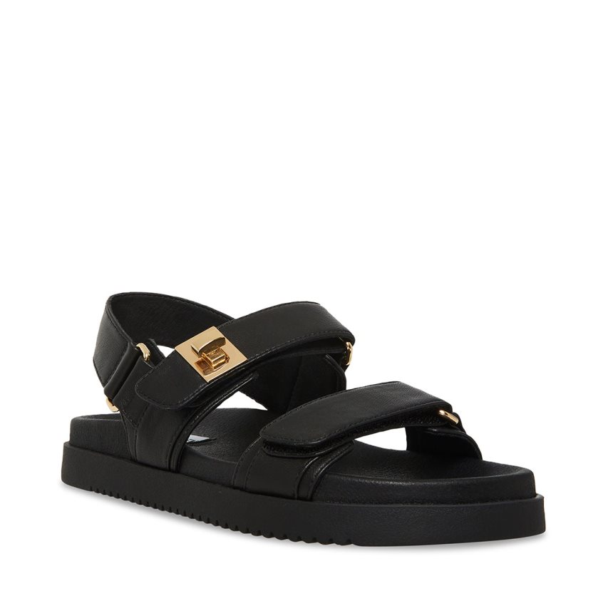 πεδιλα πλατφορμεσ γυναικεια Steve Madden Mona δερματινα μαυρα | GR-27O5EFN