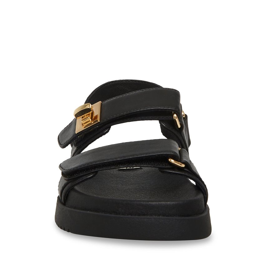 πεδιλα πλατφορμεσ γυναικεια Steve Madden Mona δερματινα μαυρα | GR-27O5EFN