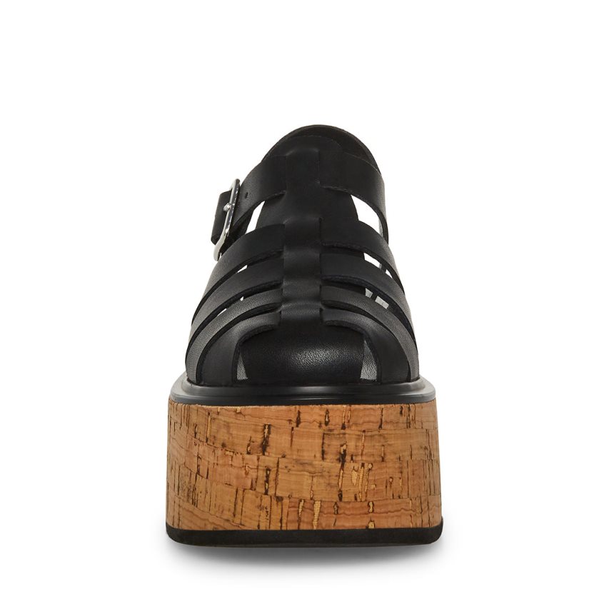 πεδιλα πλατφορμεσ γυναικεια Steve Madden Lazlo δερματινα μαυρα | GR-3465HLG