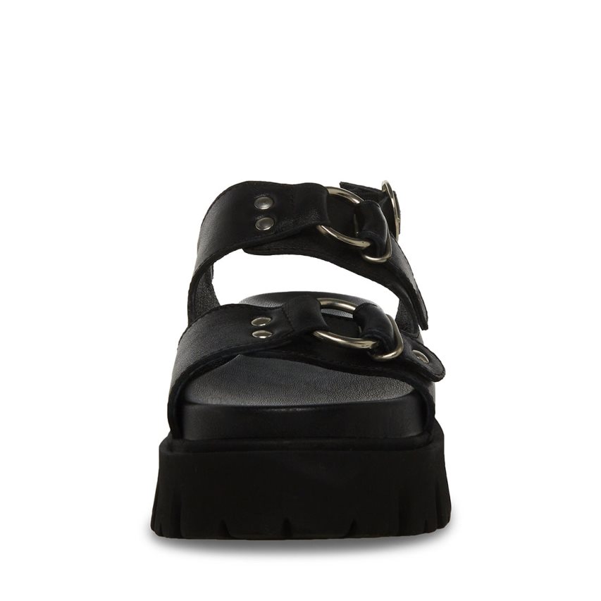πεδιλα πλατφορμεσ γυναικεια Steve Madden Garrick δερματινα μαυρα | GR-3869TGR