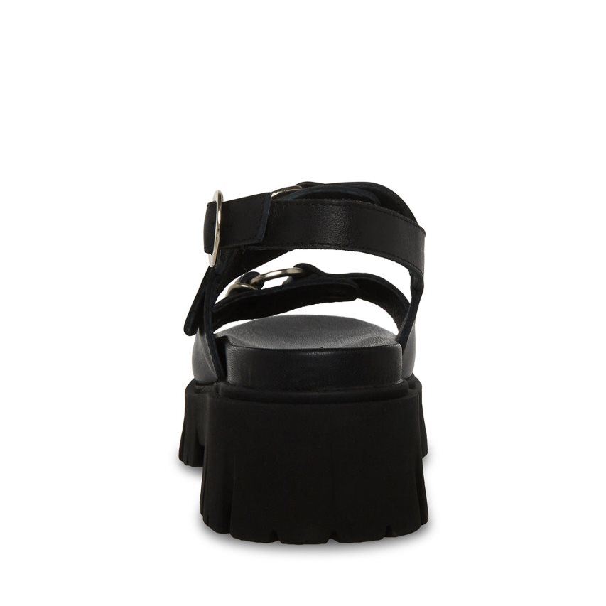 πεδιλα πλατφορμεσ γυναικεια Steve Madden Garrick δερματινα μαυρα | GR-3869TGR