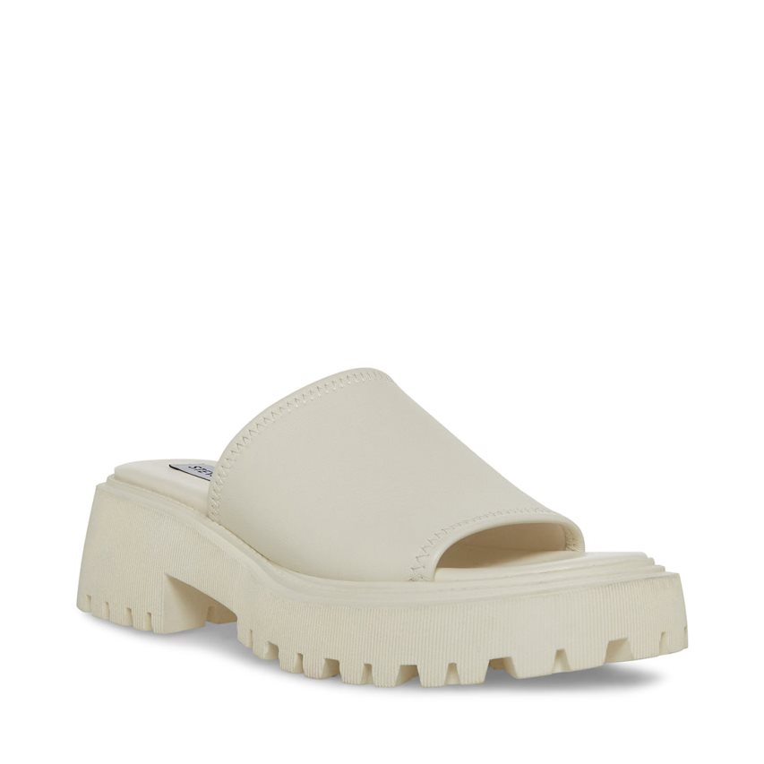 πεδιλα πλατφορμεσ γυναικεια Steve Madden Sophina δερματινα ασπρα | GR-4135ZFT