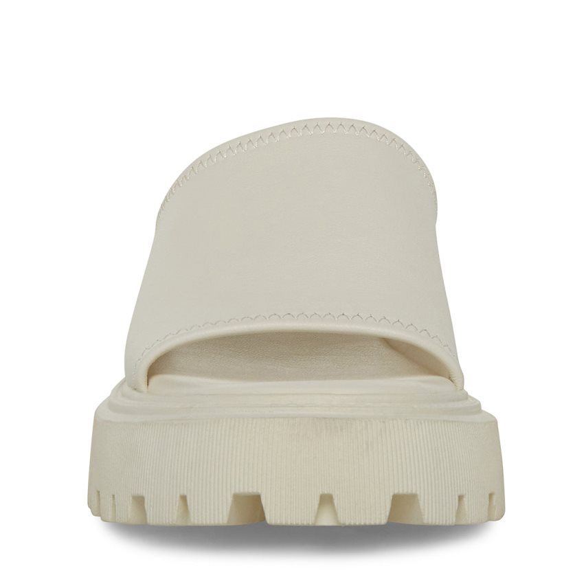 πεδιλα πλατφορμεσ γυναικεια Steve Madden Sophina δερματινα ασπρα | GR-4135ZFT