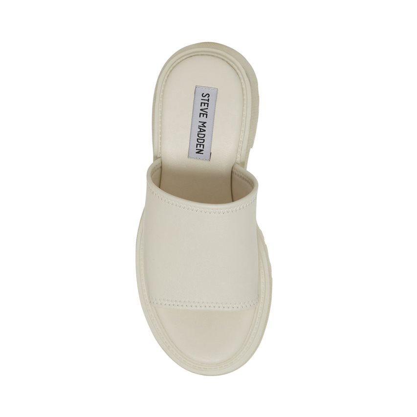 πεδιλα πλατφορμεσ γυναικεια Steve Madden Sophina δερματινα ασπρα | GR-4135ZFT