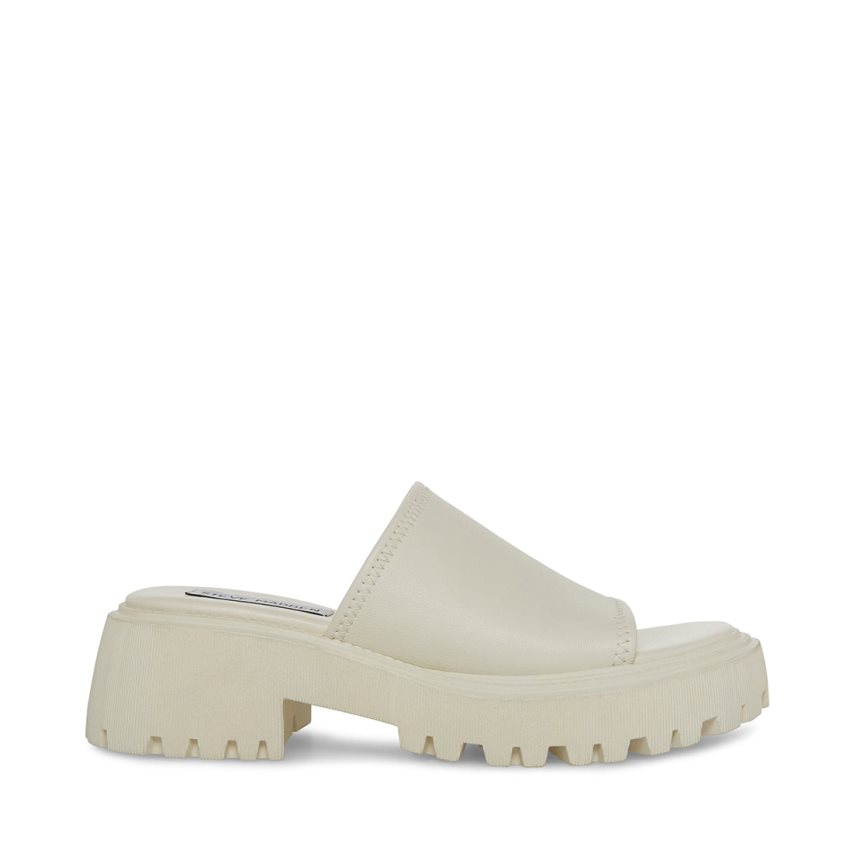 πεδιλα πλατφορμεσ γυναικεια Steve Madden Sophina δερματινα ασπρα | GR-4135ZFT