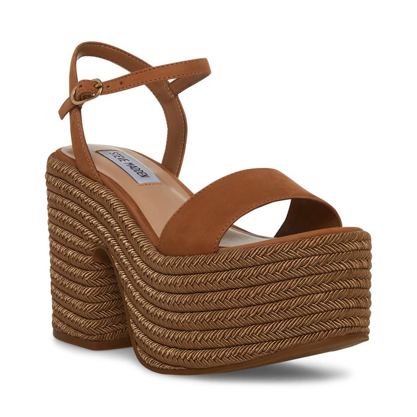 πεδιλα πλατφορμεσ γυναικεια Steve Madden Andrea καφε | GR-4235ZEO