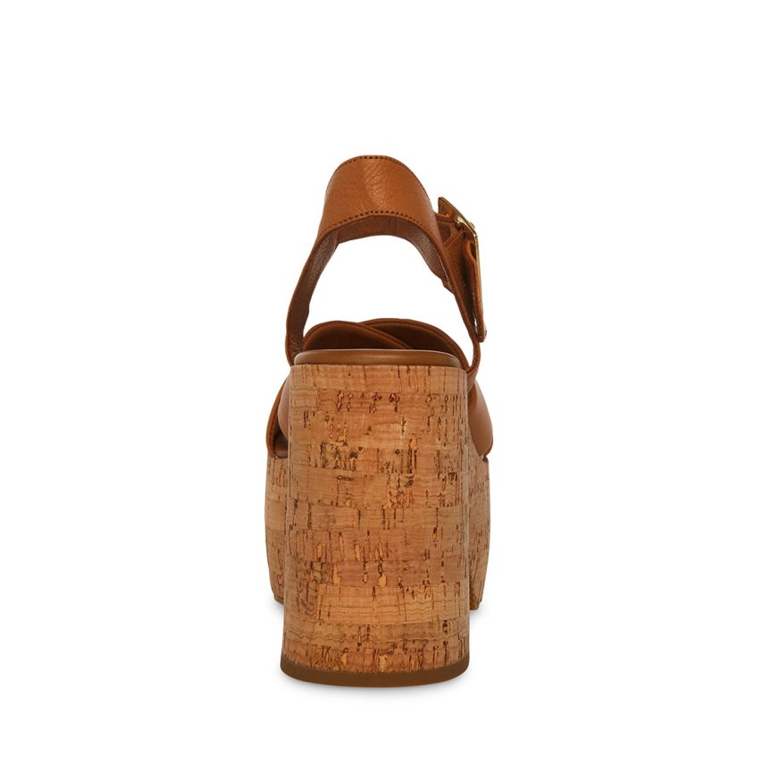 πεδιλα πλατφορμεσ γυναικεια Steve Madden Palmer δερματινα καφε | GR-5269VIR