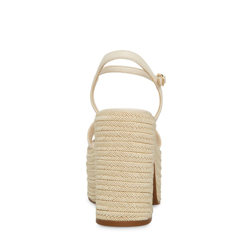 πεδιλα πλατφορμεσ γυναικεια Steve Madden Andrea κρέμα | GR-6758QHF